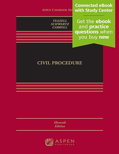 Beispielbild fr Civil Procedure: [Connected eBook with Study Center] (Aspen Casebook Series) zum Verkauf von BooksRun