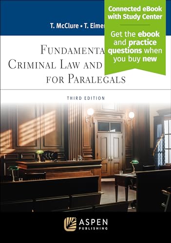 Stock image for Fundamentals of Criminal Law and Procedure for Paralegals (Aspen Paralegal Series) for sale by Textbooks_Source