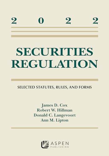 Beispielbild fr Securities Regulation: Selected Statutes, Rules, and Froms, 2022 (Supplements) zum Verkauf von BooksRun