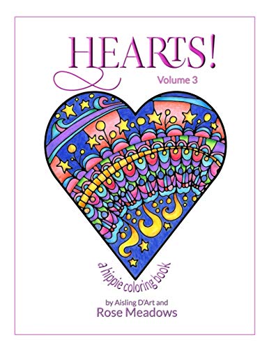 9781544031422: Hearts! Volume 3 - A Hippie Coloring Book