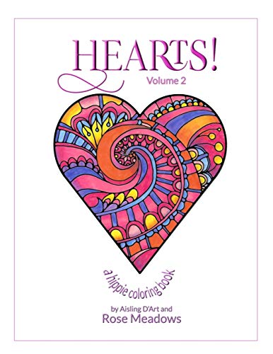 9781544128184: Hearts! Volume 2: A Hippie Coloring Book
