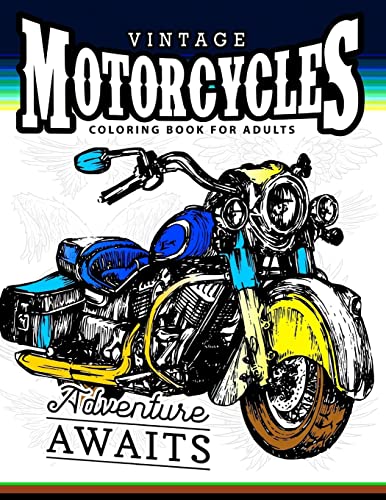 Stock image for Vintage Motorcycles Coloring Books for Adults: A Biker, men and tattoo coloring book for sale by Save With Sam