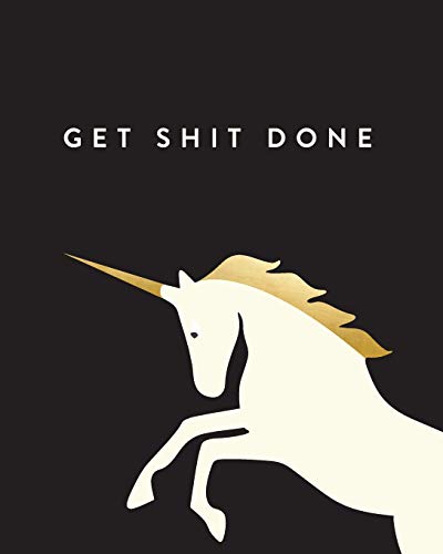 Imagen de archivo de Get Shit Done: Bullet Grid Journal, Unicorn, 150 Dot Grid Pages, 8"x10", Professionally Designed a la venta por Wonder Book