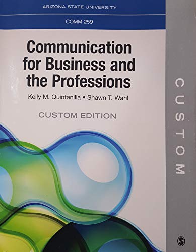 9781544300184: Communication for Business and the Professions - Custom Edition
