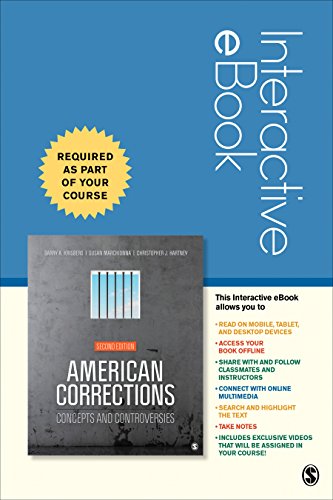 9781544319834: American Corrections Interactive Ebook: Concepts and Controversies