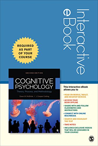 9781544324852: Cognitive Psychology Interactive Ebook Access Code: Theory, Process, and Methodology