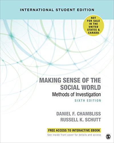 Stock image for Making Sense of the Social World: Methods of Investigation for sale by Revaluation Books
