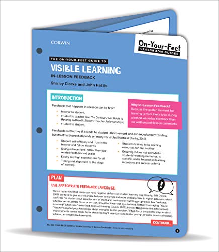 Imagen de archivo de The On-your-feet Guide to Visible Learning: In-lesson Feedback a la venta por Revaluation Books