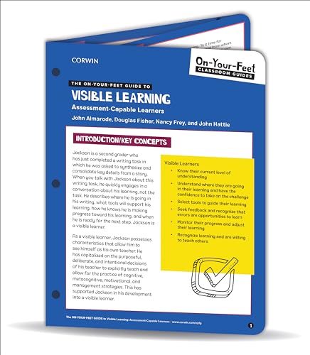 Stock image for The On-Your-Feet Guide to Visible Learning: Assessment-Capable Learners (On-Your-Feet-Guides) for sale by Inquiring Minds