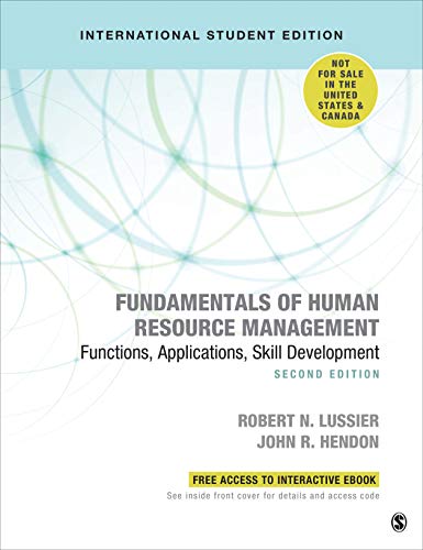 9781544387680: Fundamentals of Human Resource Management - International Student Edition: Functions, Applications, Skill Development