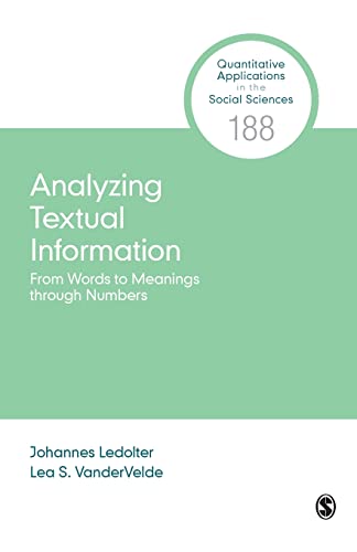  Lea Ledolter  Johannes  Vandervelde, Analyzing Textual Information