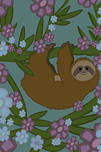 9781544982915: Sloth Notebook: Super Cute Lined Floral Sloth Notebook: Volume 1