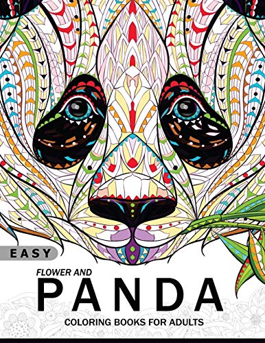 Stock image for Easy Flower and Panda Coloring book for Adults: An Adult coloring Book for sale by WorldofBooks