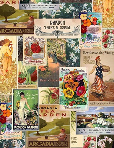 Beispielbild fr Garden Planner & Journal: Gardening Gifts / Calendar / Diary [ Paperback Notebook * 1 Year - Start any time * Large - 8.5 x 11 inch * Decorative Black . * Vintage ] (Gifts & Presents for Gardeners) zum Verkauf von WorldofBooks