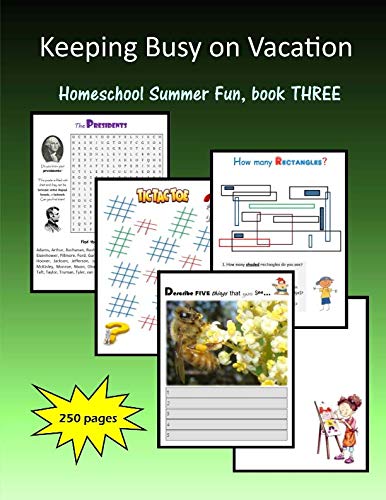 Beispielbild fr Keeping Busy on Vacation: Tic-Tac-Toe, Hangman, Word Searches, Puzzles, Writing and Drawing (Homeschool Summer Fun) zum Verkauf von Revaluation Books