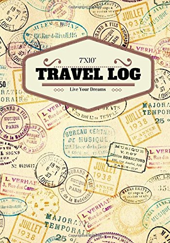 9781545403754: 7"x10" Travel Log: Adventure Stamps design | Travellers Notebook, Books, Scrapbook, Planner, Keepsake, Journal, Memories | Destination Checklist | Medium Softback: Volume 16 (World Cultures)