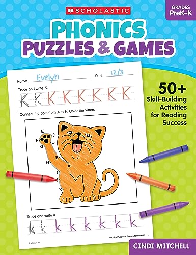 Beispielbild fr Phonics Puzzles and Games for Prek-K zum Verkauf von PBShop.store US