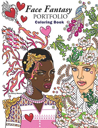 9781546516033: Face Fantasy Portfolio Coloring Book: Coloring Book
