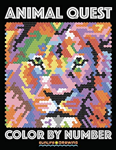 Stock image for ANIMAL QUEST Color by Number: Activity Puzzle Coloring Book for Adults Relaxation Stress Relief (Color Quest Color By Number) for sale by Goodwill of Colorado