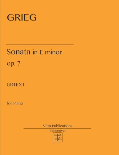 Beispielbild fr E Grieg Sonata in E minor, op 7 zum Verkauf von PBShop.store US