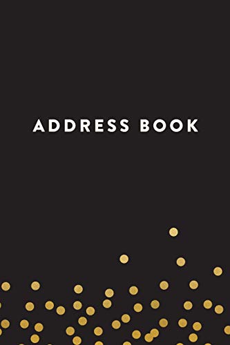 Imagen de archivo de Address Book: Black with Yellow Dots, 6x9, 130 Pages, Professionally Designed a la venta por ThriftBooks-Dallas