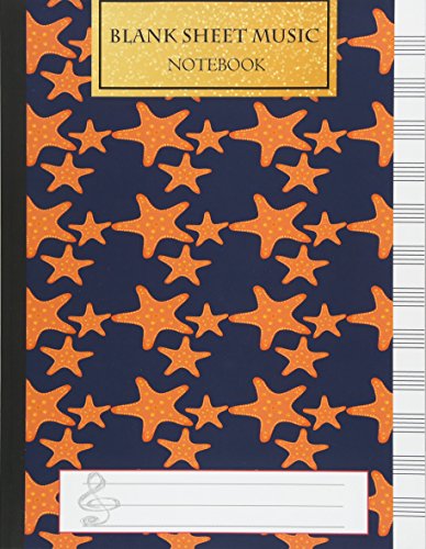 9781548122287: Blank Music Sheet Notebook: Music Manuscript Paper, Staff Paper, Music Notebook 12 Staves, 8.5 x 11, A4, 100 pages, Dancing Star fish Journal: Volume 8 (Music Composition Books)