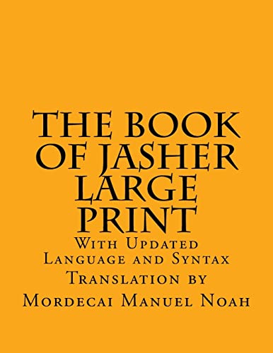 Stock image for The Book of Jasher Large Print: With Updated Language and Syntax for sale by California Books