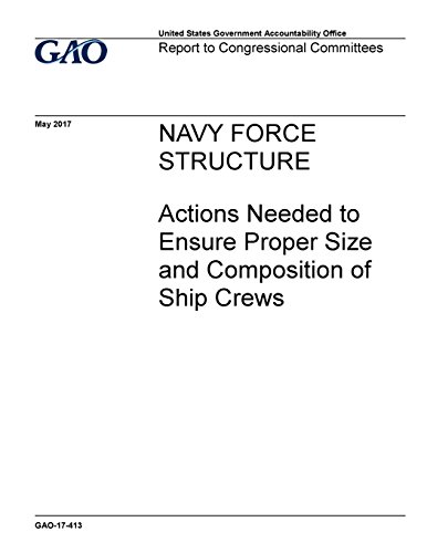 Stock image for Navy Force Structure, Actions Needed to Ensure Proper Size and Composition of Ship Crews: Report to Congressional Committees for sale by Revaluation Books