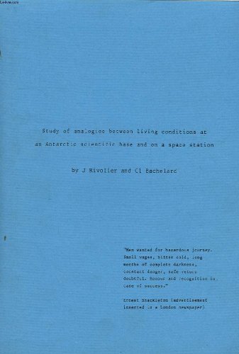 9781550110647: STUDY OF ANALOGIES BETWEEN LIVING CONDITIONS AT AN ANTARCTIC SCIENTIFIC BASE AND ON A SPACE STATION