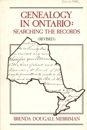 Beispielbild fr Genealogy in Ontario : Searching the Records zum Verkauf von Better World Books