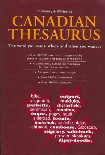 9781550411898: Fitzhenry & Whiteside Canadian Thesaurus