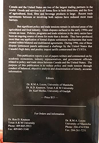 Stock image for Understanding Canada/United States Dairy Disputes: Proceedings of the Second Canada/U.S. Agricultural and Food Policy Systems Information Workshop for sale by Quickhatch Books