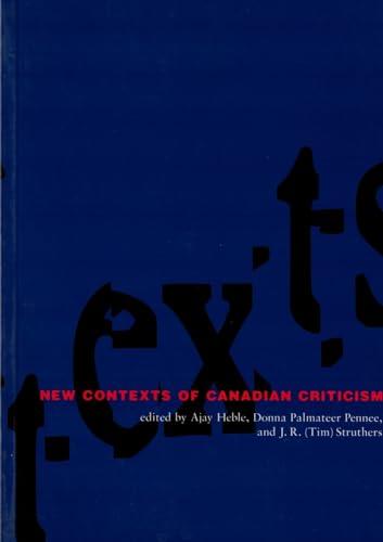 Beispielbild fr New Contexts of Canadian Criticism zum Verkauf von Recycle Bookstore