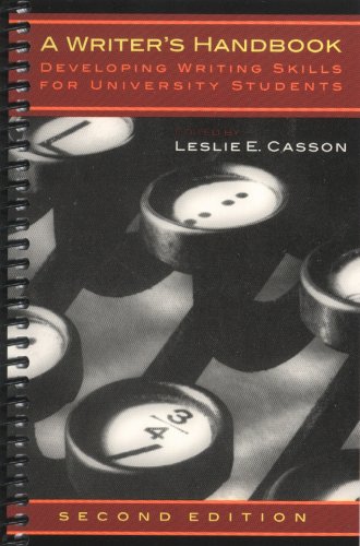Imagen de archivo de A Writer's Handbook - Second Edition: Developing Writing Skills for University Students a la venta por ThriftBooks-Dallas