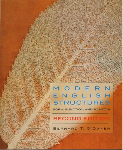 Stock image for Modern English Structures : Form, Function, and Position for sale by Better World Books