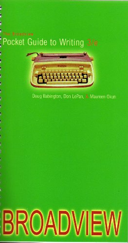 Imagen de archivo de The Broadview Pocket Guide to Writing - Third Edition a la venta por ThriftBooks-Atlanta