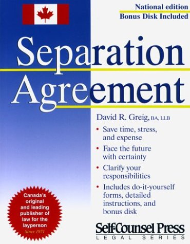 Beispielbild fr Separation Agreement zum Verkauf von Better World Books