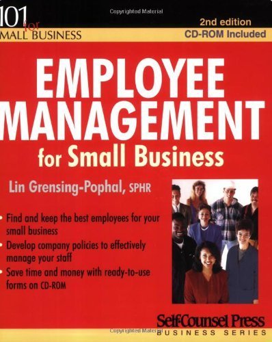 Beispielbild fr Employee Management for Small Business zum Verkauf von Better World Books