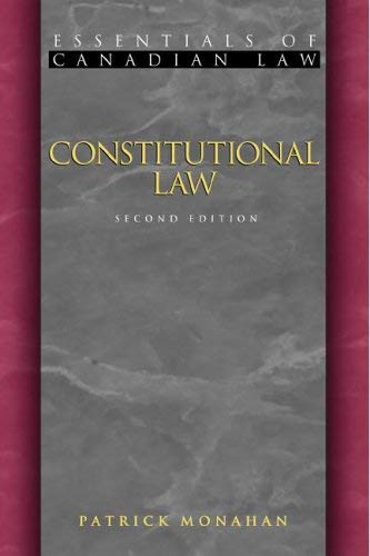 9781552210529: Constitutional Law (Essentials of Canadian Law)