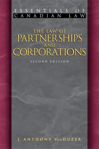 Stock image for The Law of Partnerships and Corporations: Essentials of Canadian Law for sale by AwesomeBooks