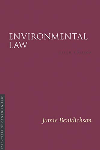 Beispielbild fr Environmental Law 5/E (Essentials of Canadian Law) zum Verkauf von Zoom Books Company