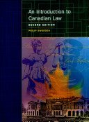 Stock image for An Introduction To Canadian Law for sale by ThriftBooks-Dallas