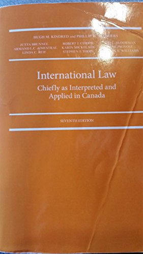 Stock image for International Law, Chiefly As Interpreted and Applied in Canada for sale by Better World Books: West
