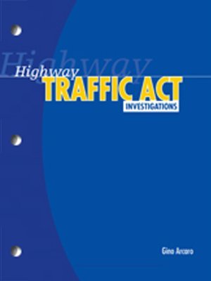 Imagen de archivo de Highway Traffic Act Investigations a la venta por ThriftBooks-Atlanta