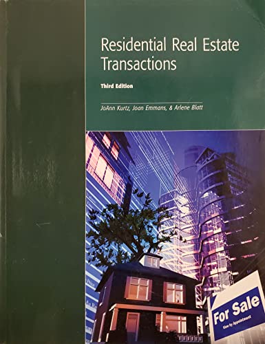 Imagen de archivo de Residential Real Estate Transactions a la venta por ThriftBooks-Atlanta