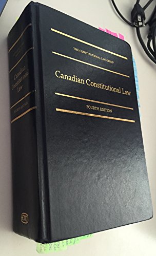 Imagen de archivo de Canadian Constitutional Law a la venta por Better World Books: West