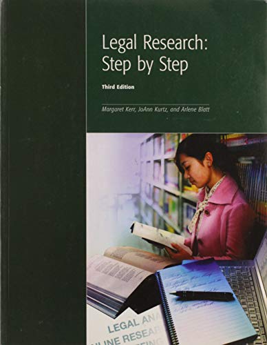 Beispielbild fr Legal Research : Step by Step zum Verkauf von Better World Books