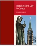 Beispielbild fr Introduction to Law in Canada zum Verkauf von Better World Books: West
