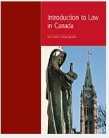 Imagen de archivo de Introduction to Law in Canada a la venta por Better World Books: West