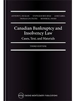 Beispielbild fr Canadian Bankruptcy and Insolvency Law : Cases, Text and Materials zum Verkauf von Better World Books
